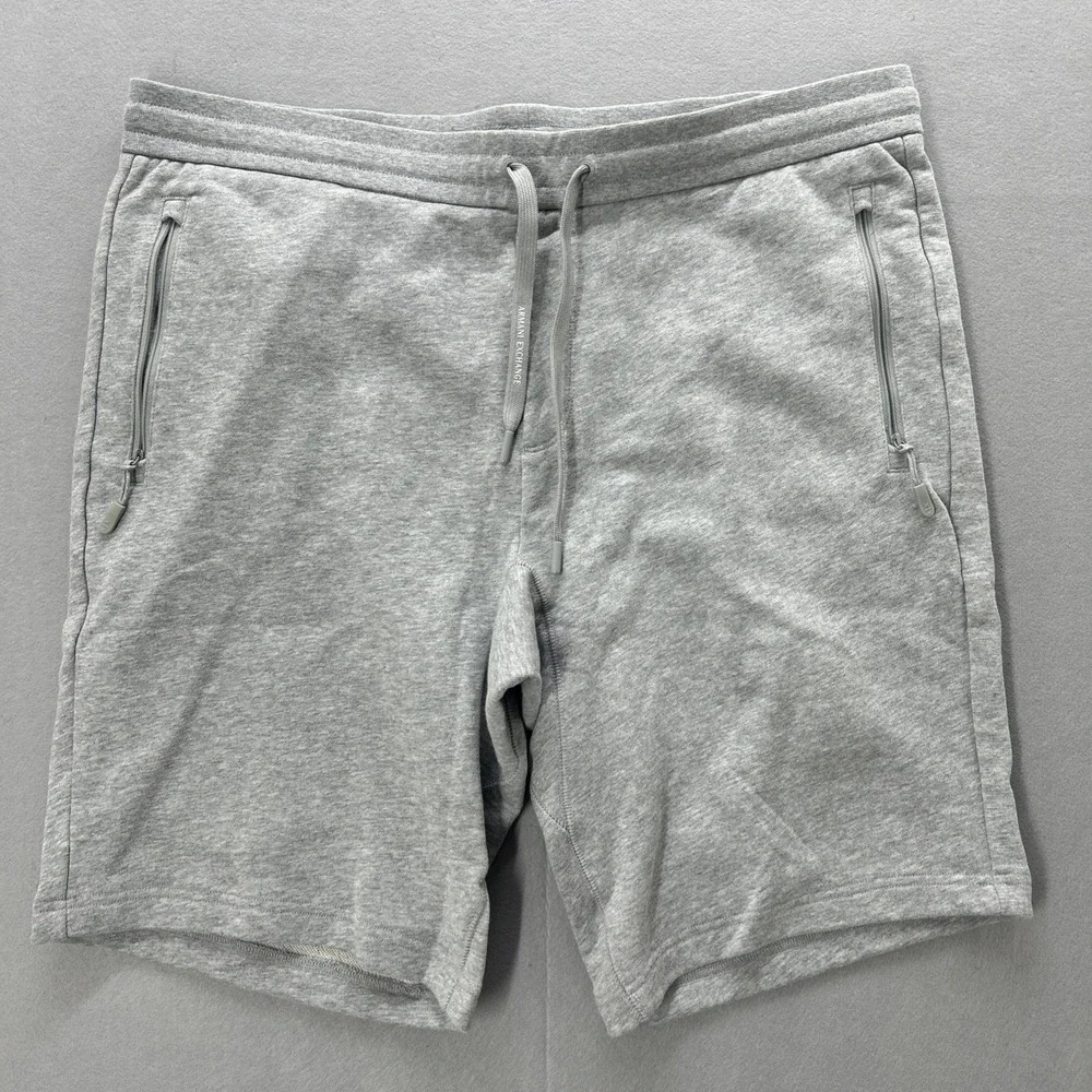 AX Armani Exchange Men's Drawstring Bermuda Sweat Shorts Gray Size 2XL NEW